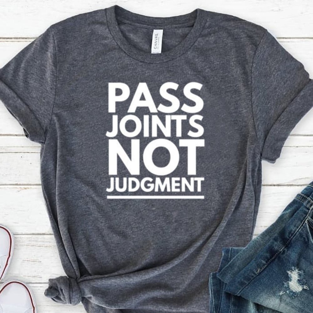 Pass Joints Not - Grey T-shirt, Graphic Tee